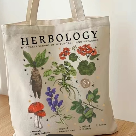 Harry Potter Herbology Canvas Tote - Picture 2 of 6